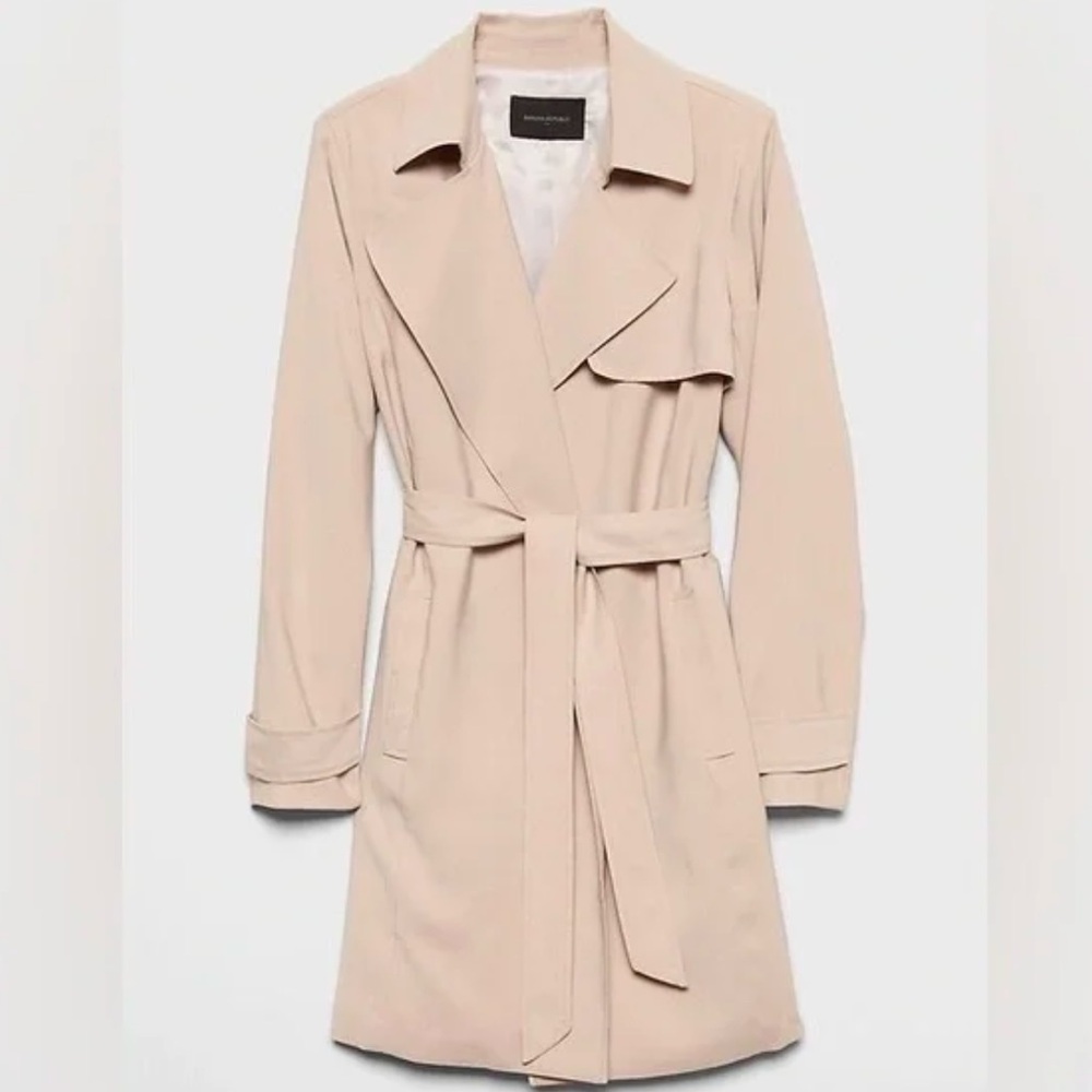 Banana Republic Soft Trench Coach Oxford Tan